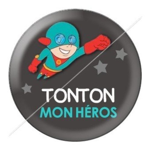 Cabochon résine à coller 25 mm tonton tb4