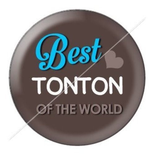 Cabochon résine à coller 25 mm tonton tb6