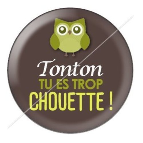 Cabochon résine à coller 25 mm tonton tb7