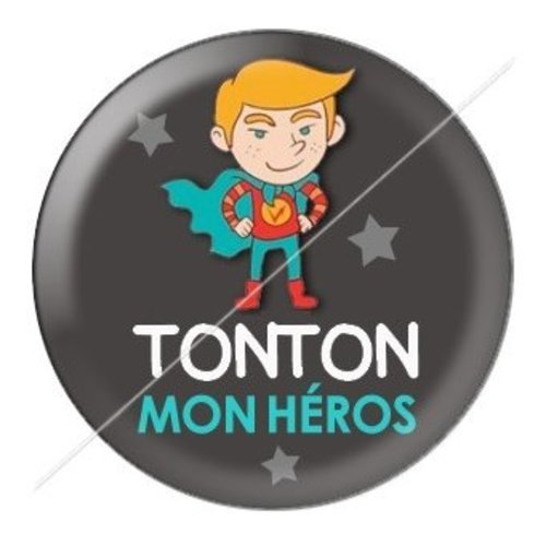 Cabochon résine à coller 25 mm tonton tb8