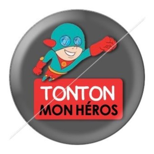 Cabochon résine à coller 25 mm tonton tb9