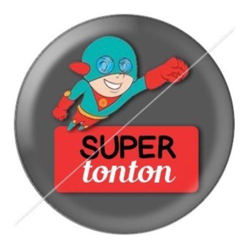 Cabochon résine à coller 25 mm tonton tb10