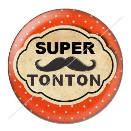 Cabochon résine à coller 25 mm tonton tb14