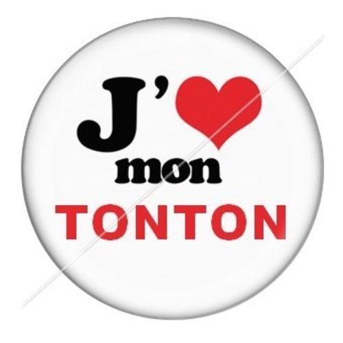 Cabochon résine à coller 25 mm tonton tb15