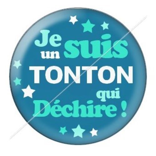 Cabochon résine à coller 25 mm tonton tb20