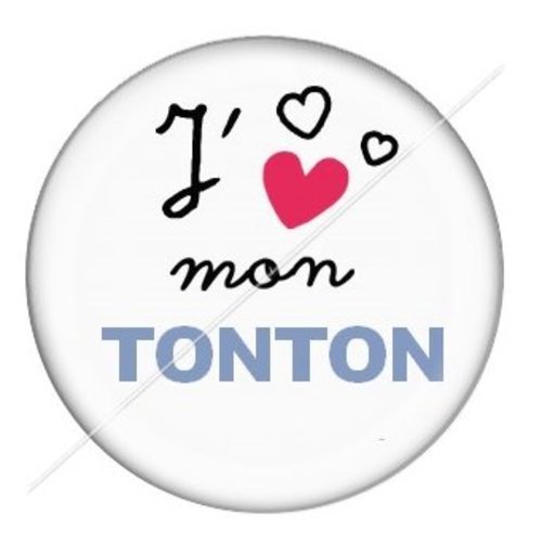 Cabochon résine à coller 25 mm tonton tb25