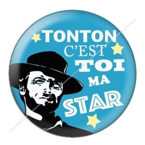 Cabochon résine à coller 25 mm tonton tb28