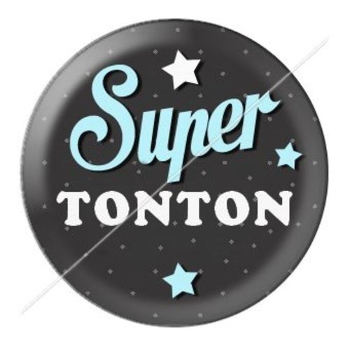 Cabochon résine à coller 25 mm tonton tb29