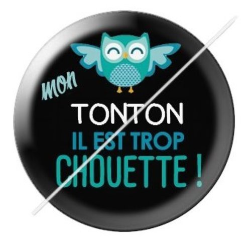 Cabochon résine à coller 25 mm tonton tc1