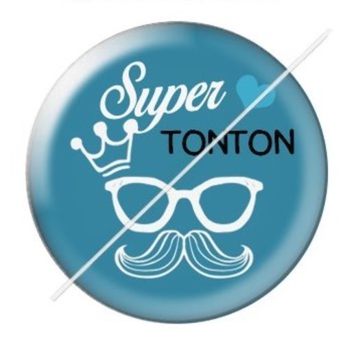 Cabochon résine à coller 25 mm tonton tc2