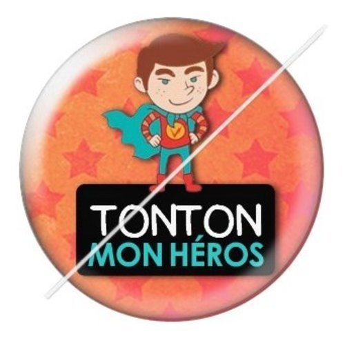 Cabochon résine à coller 25 mm tonton tc3