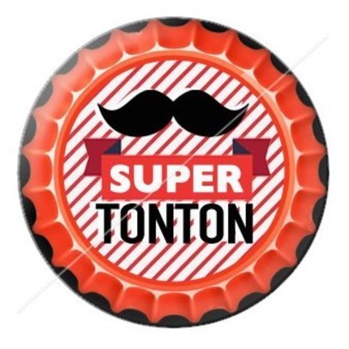 Cabochon résine à coller 25 mm tonton tob3