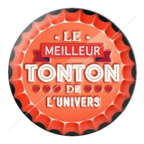 Cabochon résine à coller 25 mm tonton tob4