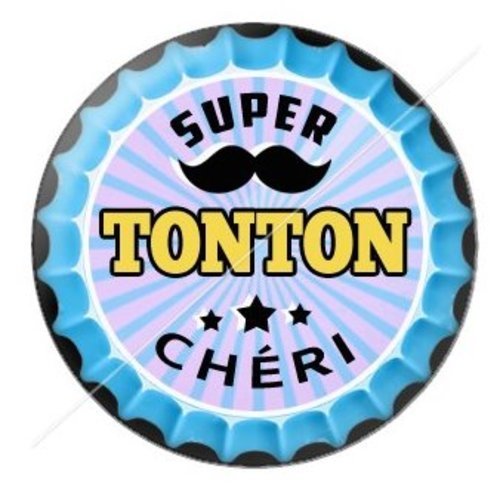 Cabochon résine à coller 25 mm tonton tob5