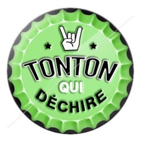 Cabochon résine à coller 25 mm tonton tob6