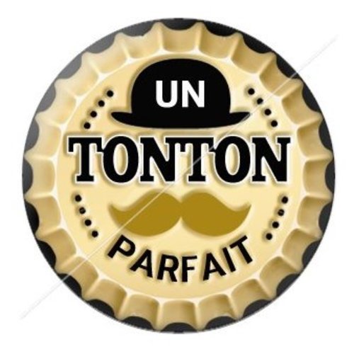 Cabochon résine à coller 25 mm tonton tob9