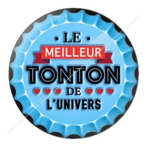 Cabochon résine à coller 25 mm tonton tob12