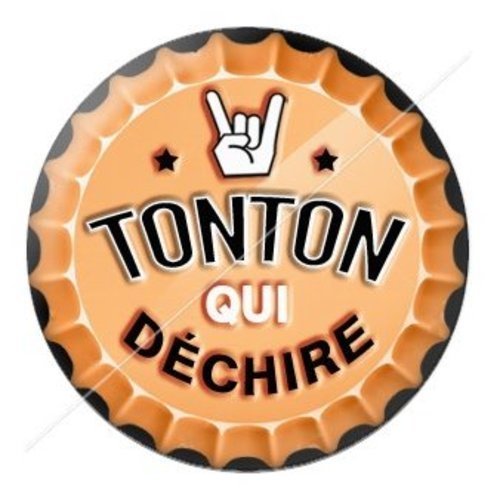 Cabochon résine à coller 25 mm tonton tob14