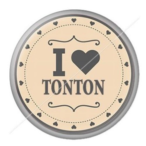 Cabochon résine à coller 25 mm tonton tob16