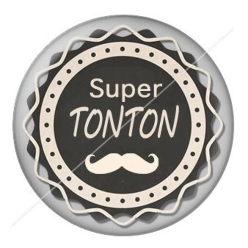 Cabochon résine à coller 25 mm tonton tob17