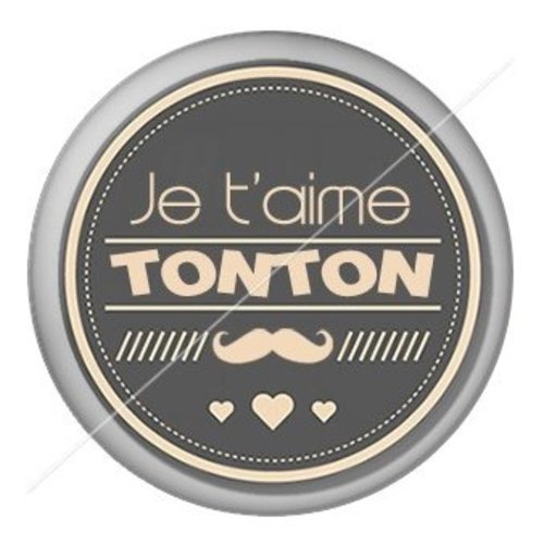 Cabochon résine à coller 25 mm tonton tob20