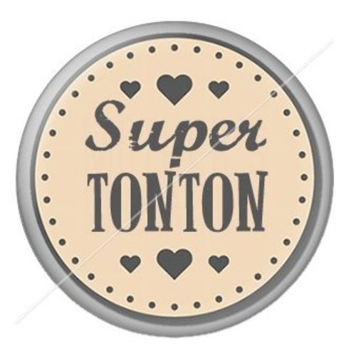 Cabochon résine à coller 25 mm tonton tob21