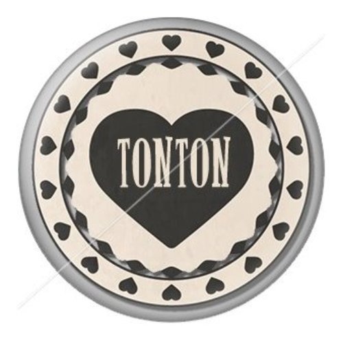 Cabochon résine à coller 25 mm tonton tob22