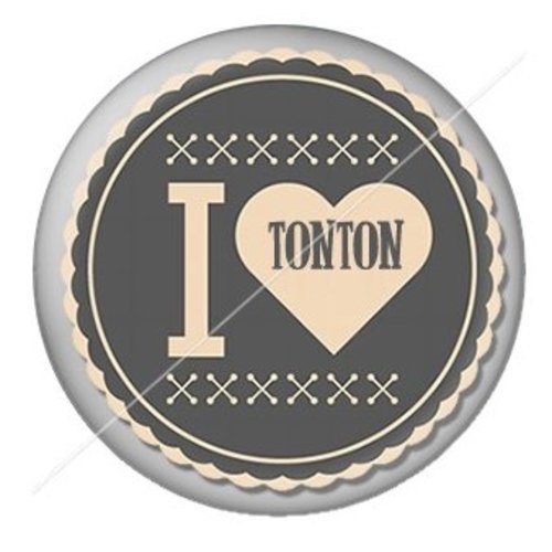 Cabochon résine à coller 25 mm tonton tob24