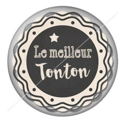 Cabochon résine à coller 25 mm tonton tob25