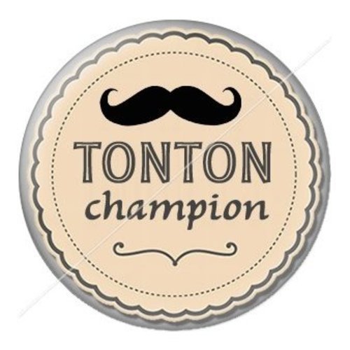 Cabochon résine à coller 25 mm tonton tob26