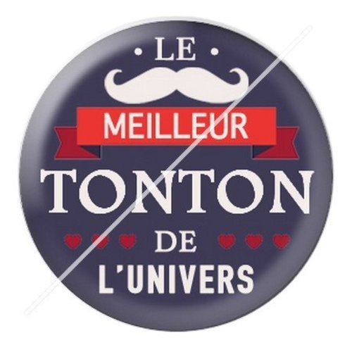 Cabochon résine à coller 25 mm tonton td