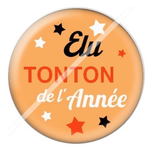 Cabochon résine à coller 25 mm tonton td10