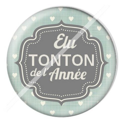 Cabochon résine à coller 25 mm tonton td11