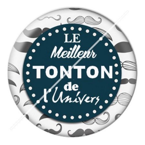 Cabochon résine à coller 25 mm tonton te6