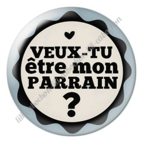 Cabochon résine à coller 25 mm parrain ab1