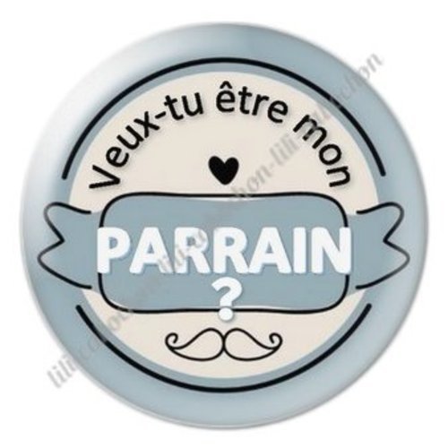 Cabochon résine à coller 25 mm parrain ab3