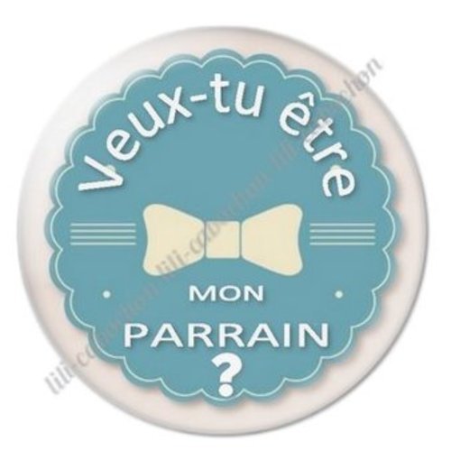Cabochon résine à coller 25 mm parrain ab4