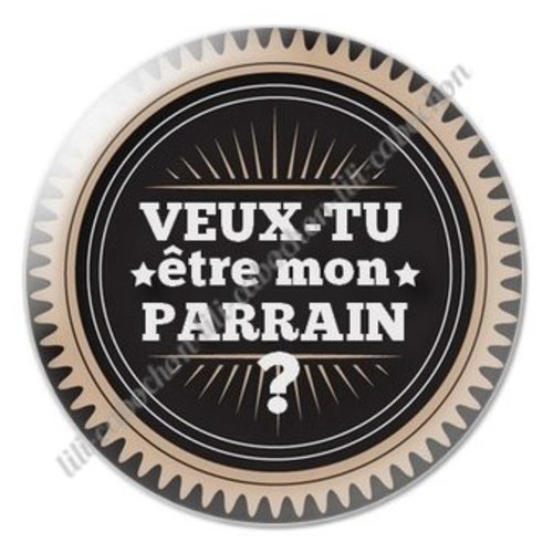 Cabochon résine à coller 25 mm parrain ab6
