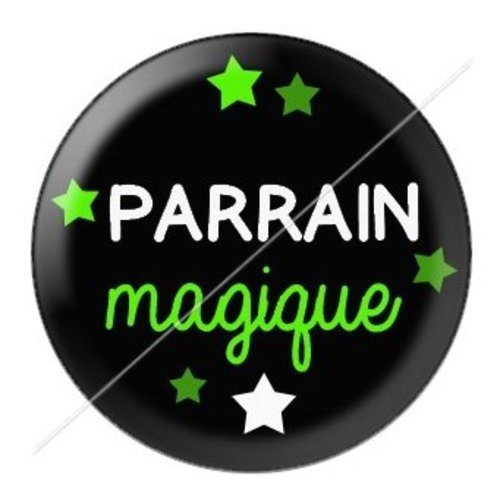 Cabochon résine à coller 25 mm parrain pab1