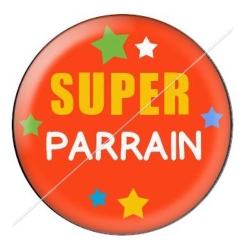 Cabochon résine à coller 25 mm parrain pab3