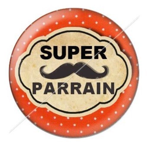 Cabochon résine à coller 25 mm parrain pab6