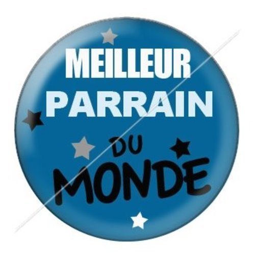 Cabochon résine à coller 25 mm parrain pab9