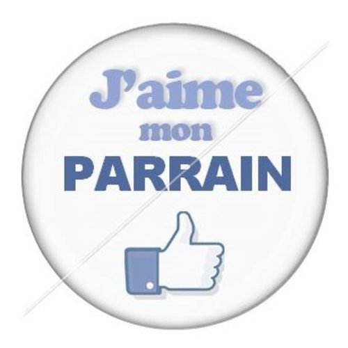 Cabochon résine à coller 25 mm parrain pab10