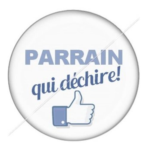 Cabochon résine à coller 25 mm parrain pab11