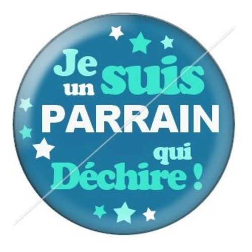 Cabochon résine à coller 25 mm parrain pab13