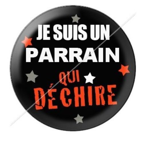 Cabochon résine à coller 25 mm parrain pab14