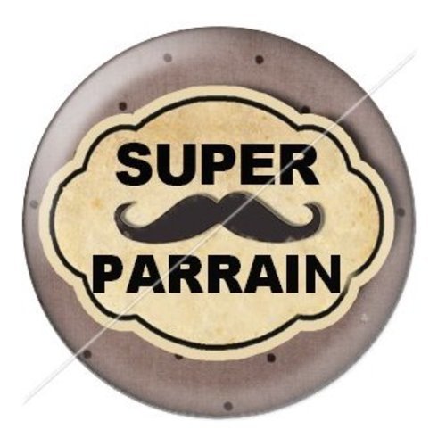 Cabochon résine à coller 25 mm parrain pab17