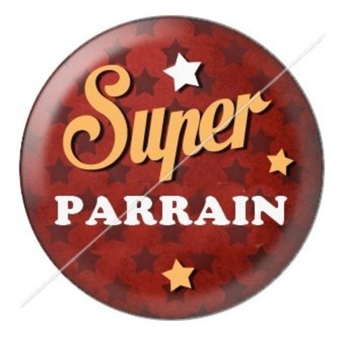 Cabochon résine à coller 25 mm parrain pab20