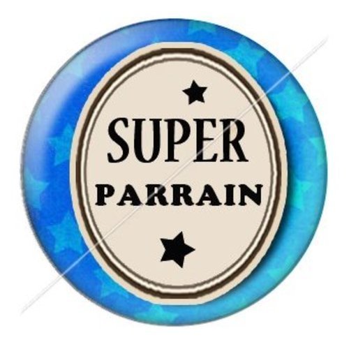 Cabochon résine à coller 25 mm parrain pab21