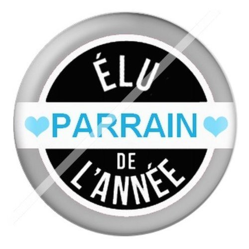 Cabochon résine à coller 25 mm parrain par1